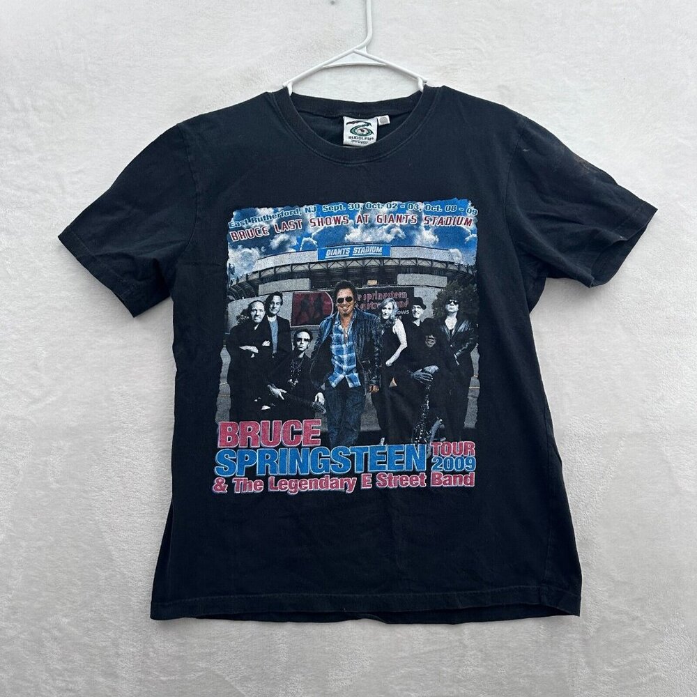 Bruce Springteen T Shirt Mens L Black Rock Guitarist And The E Street Band